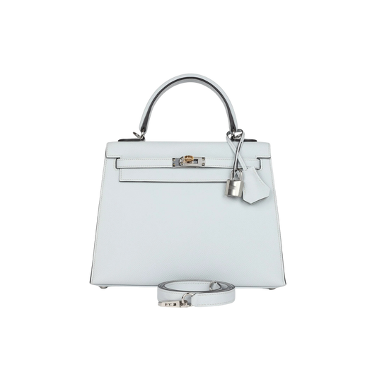 Hermes Kelly 25 Gris Platine Epsom Leather