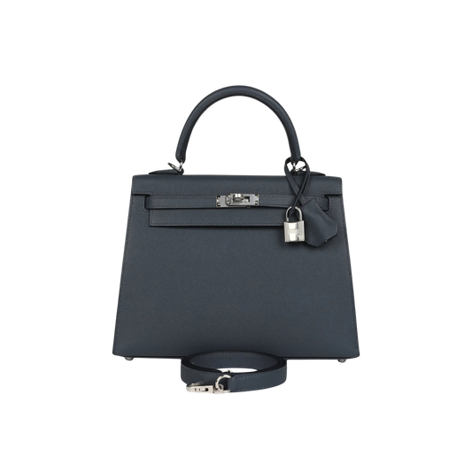 Hermes Kelly 25 Gris Misty Epsom Leather