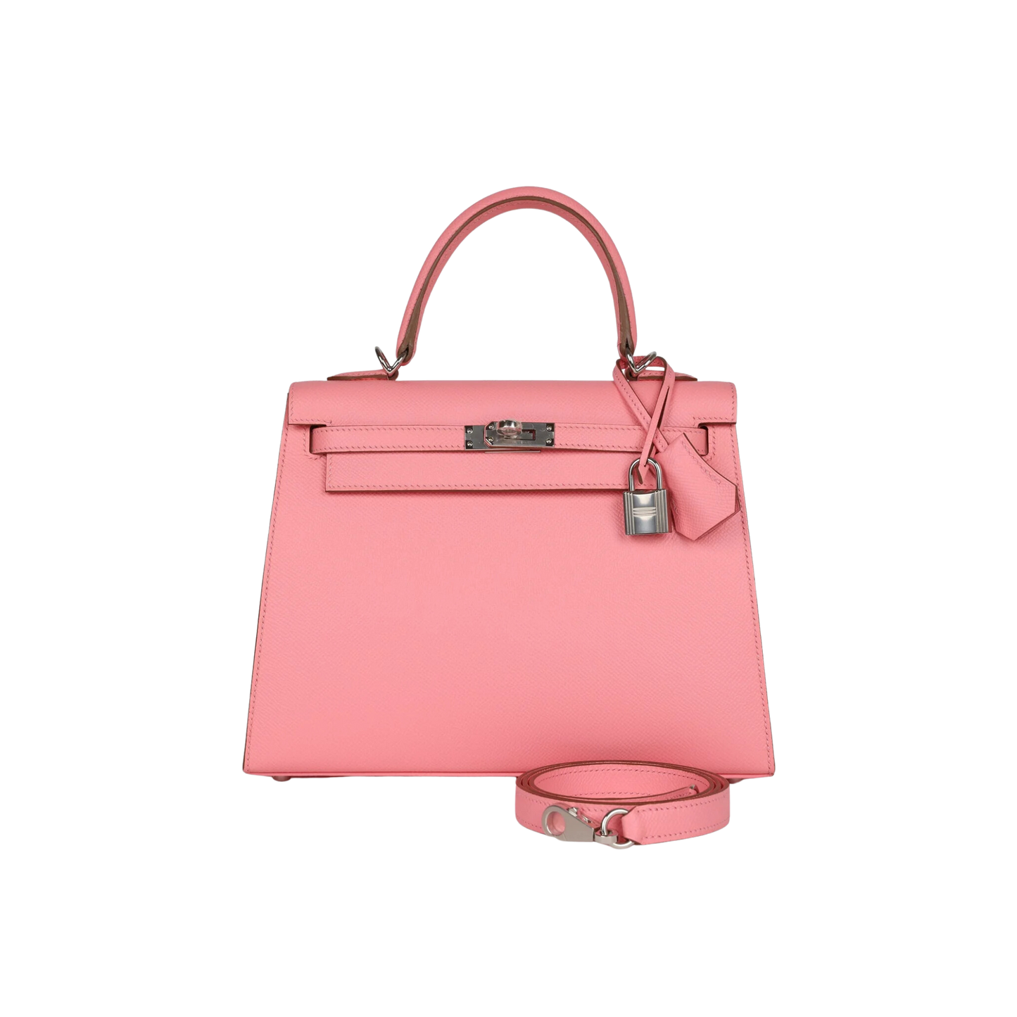 Hermes Kelly 25 Rose Confetti Epsom Leather