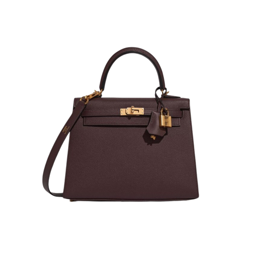 Hermes Kelly 25 Rouge Sellier Epsom Leather