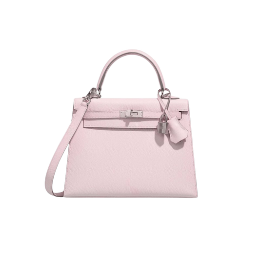 Hermes Kelly 25 Mauve Pale Epsom Leather