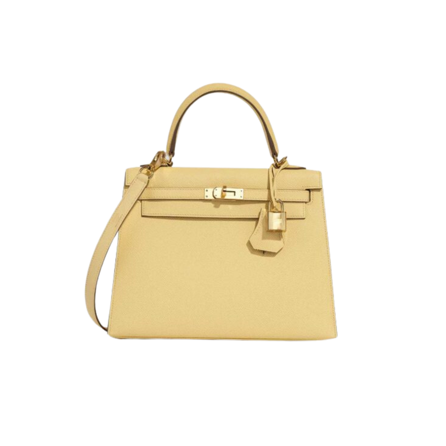 Hermes Kelly 25 Jaune Poussin Epsom Leather