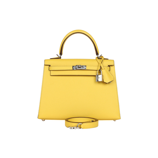 Hermes Kelly 25 Jaune de Naples Epsom Leather