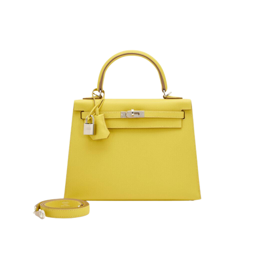 Hermes Kelly 25 Lime Epsom Leather