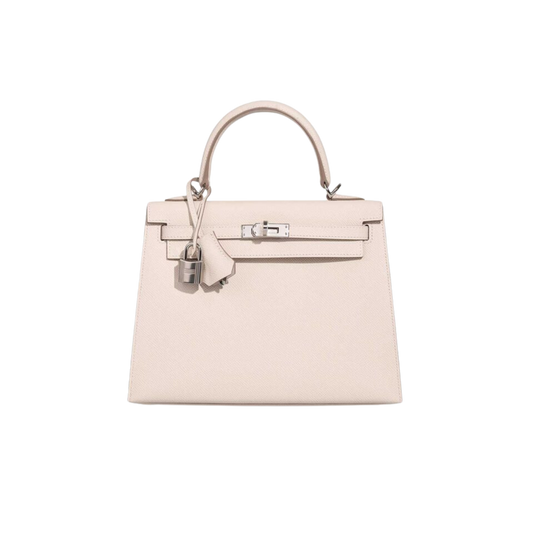 Hermes Kelly 25 Craie Epsom Leather
