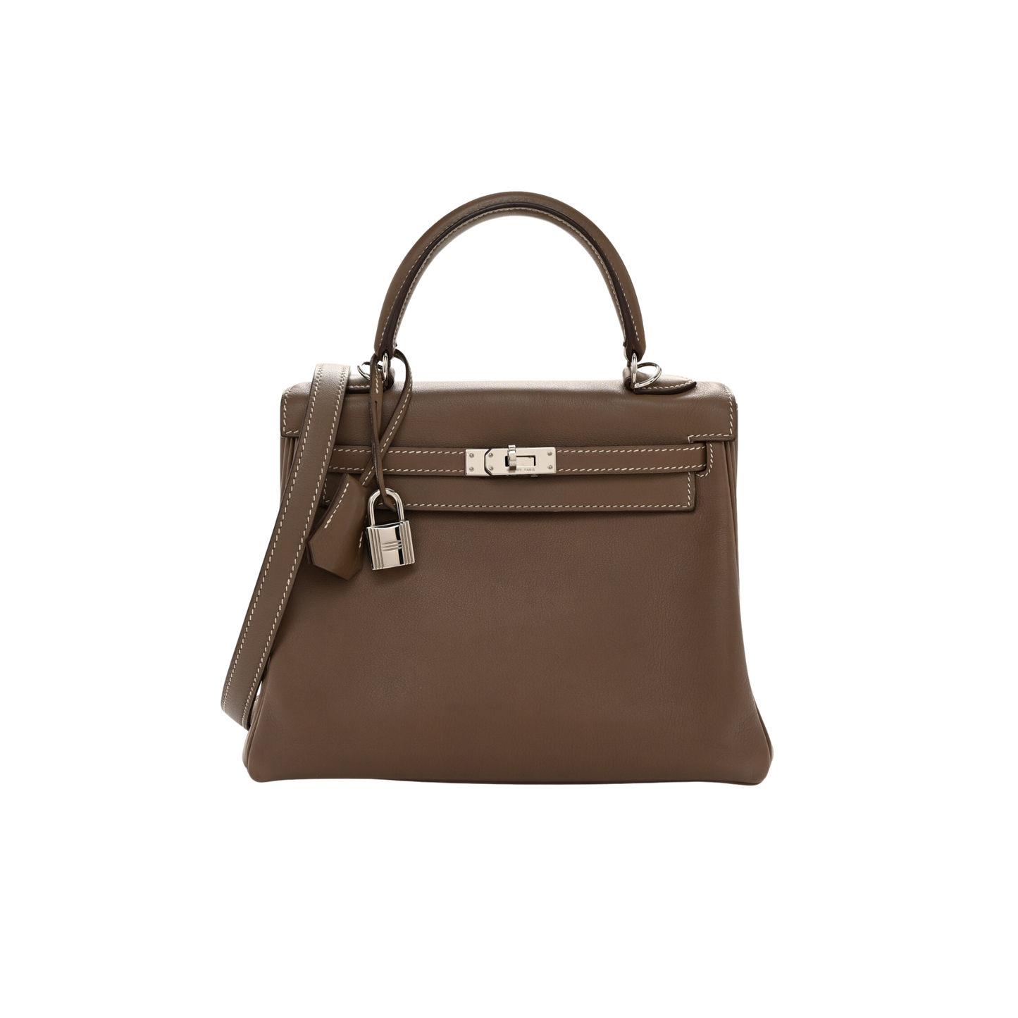 Hermes Kelly 25 Etoupe Swift Leather