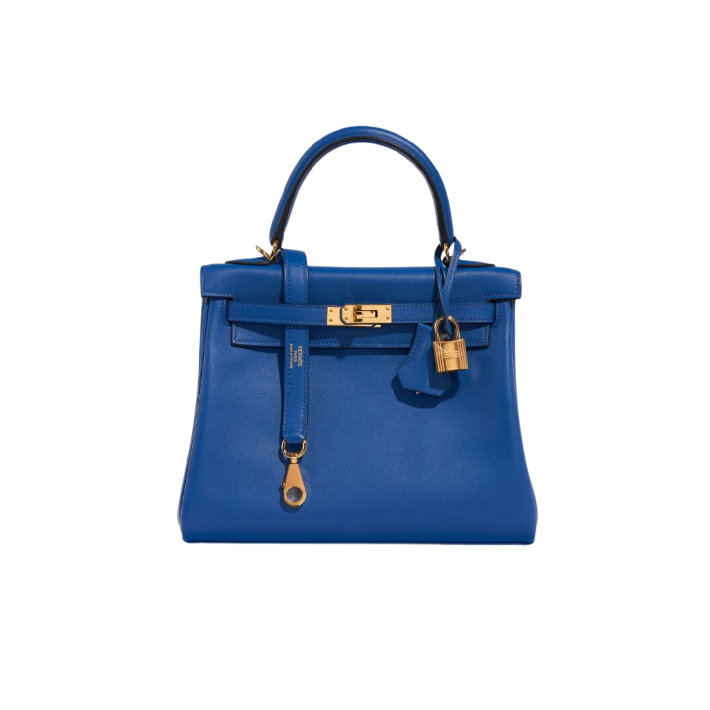 Hermes Kelly 25 Bleu de France Swift Leather