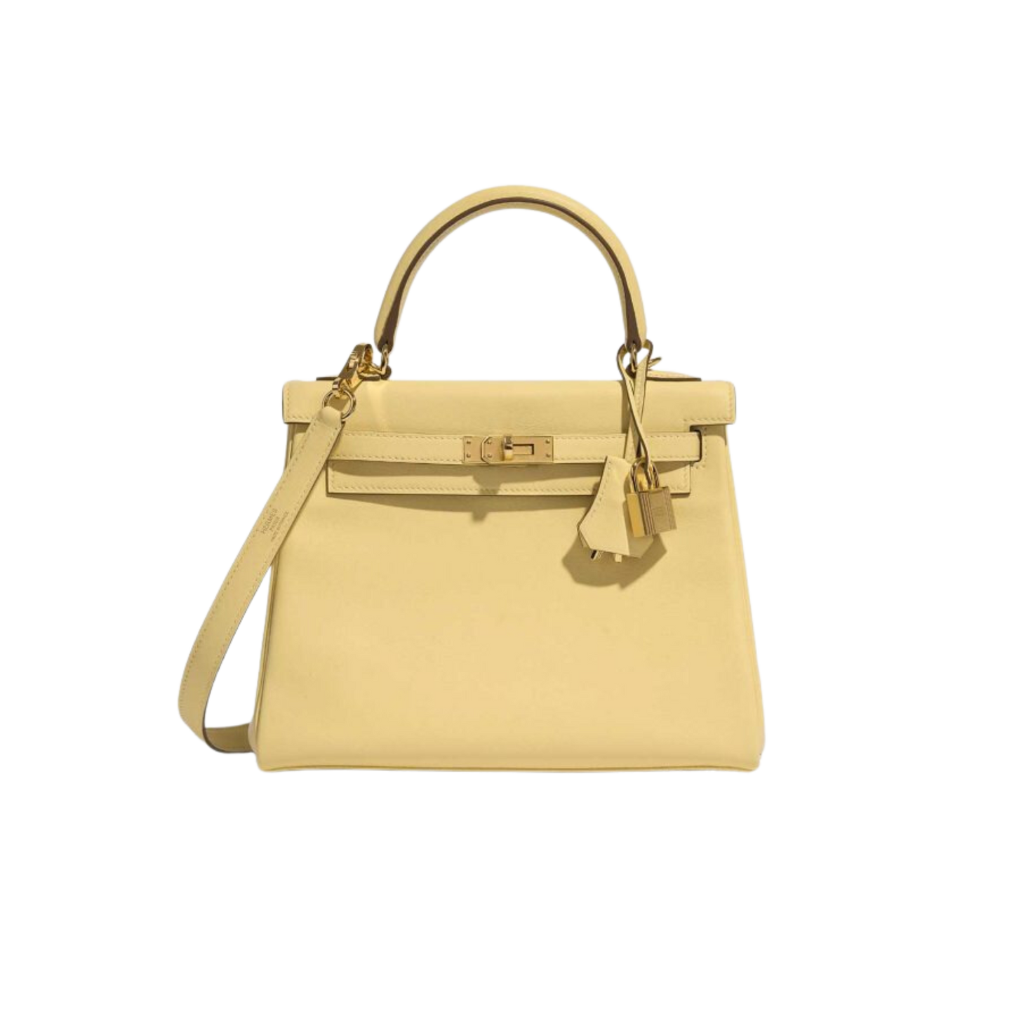 Hermes Kelly 25 Jaune Poussin Swift Leather