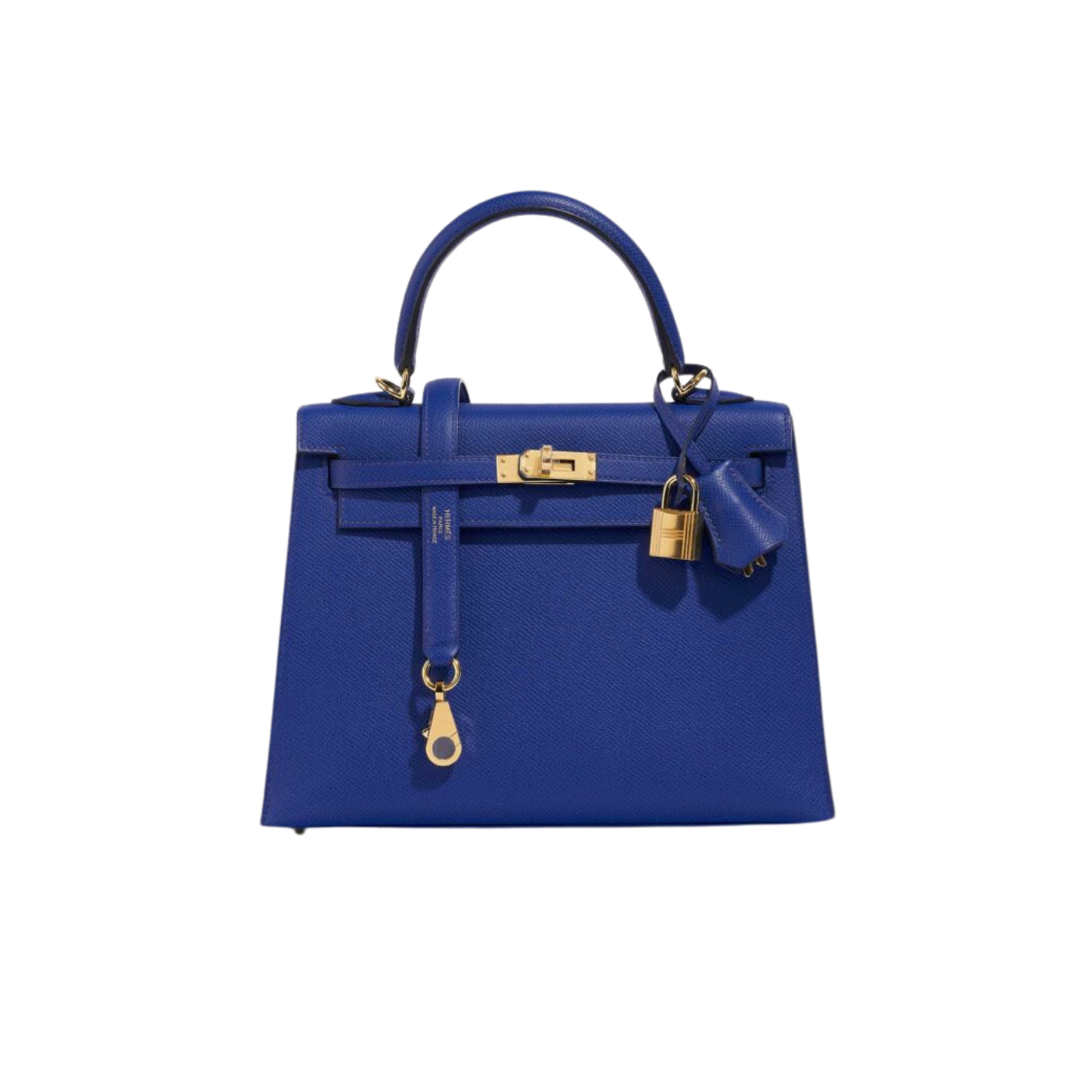 Hermes Kelly 25 Bleu Royal Epsom Leather