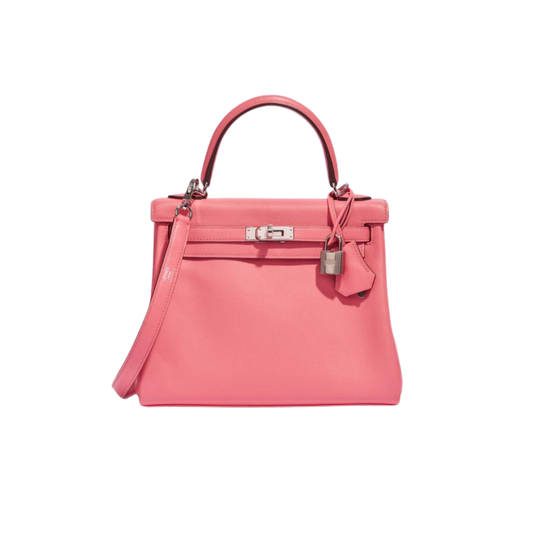 Hermes Kelly 25 Rose d Ete Swift Leather