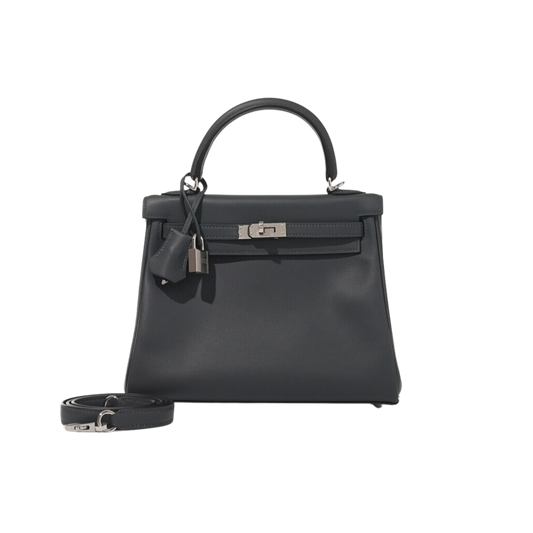 Hermes Kelly 25 Gris Misty Swift Leather