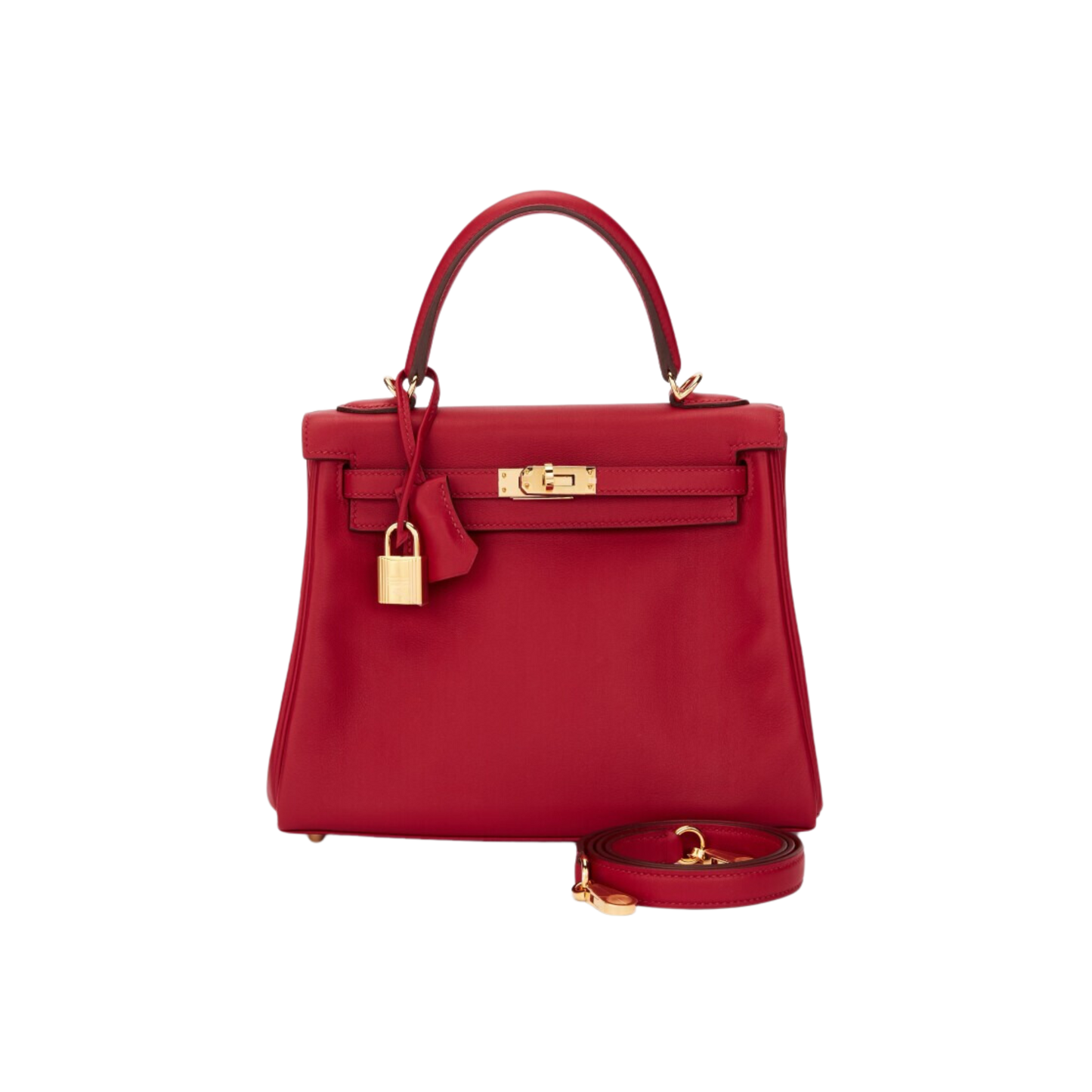 Hermes Kelly 25 Rouge Casaque Swift Leather
