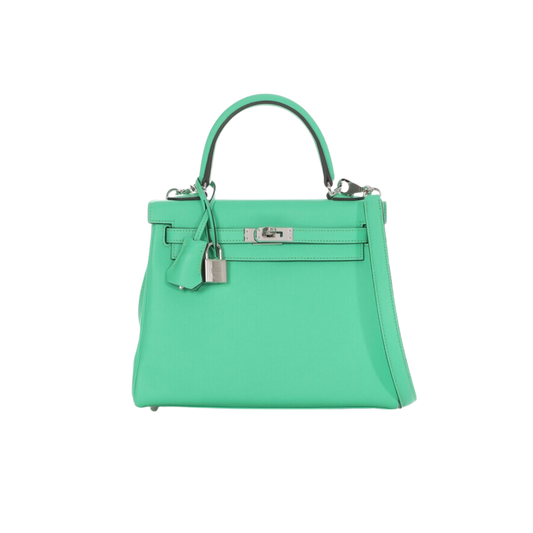 Hermes Kelly 25 Vert Comics Swift Leather