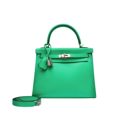 Hermes Kelly 25 Menthe Swift Leather
