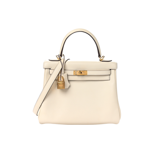 Hermes Kelly 25 Nata Swift Leather