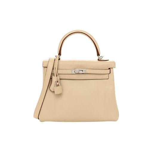 Hermes Kelly 25 Parchemin Swift Leather