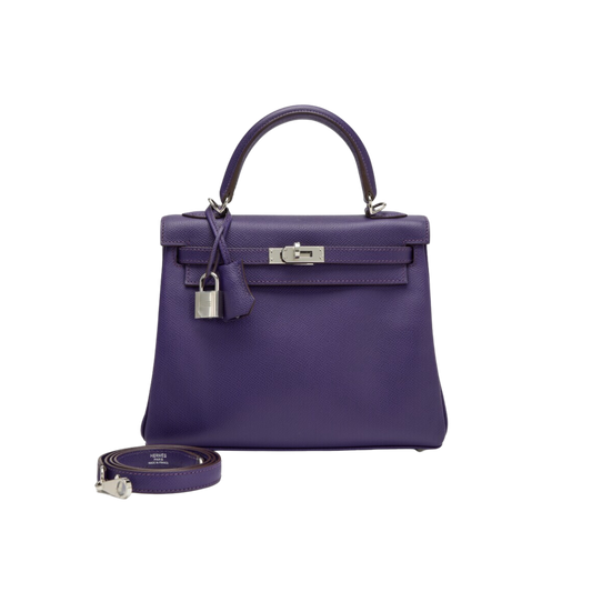 Hermes Kelly 25 Raisin Togo Leather