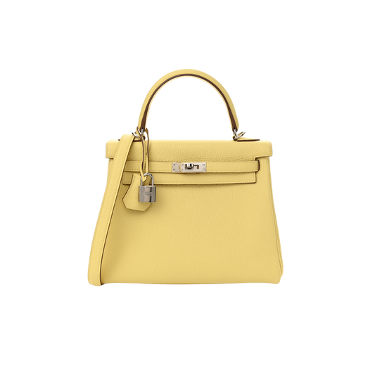 Hermes Kelly 25 Jaune Poussin Togo Leather