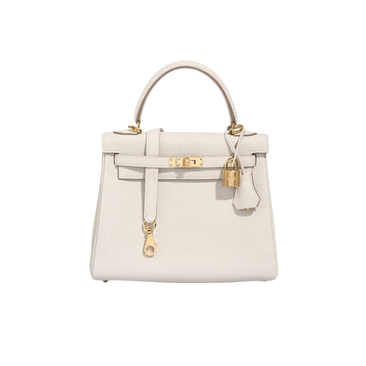 Hermes Kelly 25 Gris Pale Togo Leather