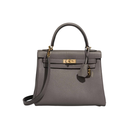 Hermes Kelly 25 Gris Meyer Togo Leather
