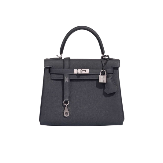 Hermes Kelly 25 Gris Misty Togo Leather