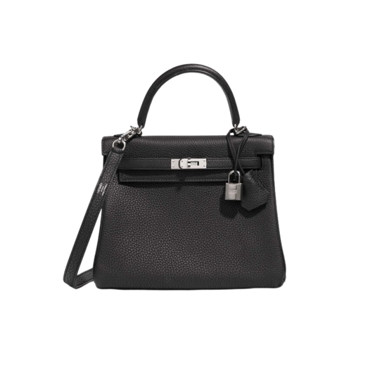 Hermes Kelly 25 Noir Togo Leather