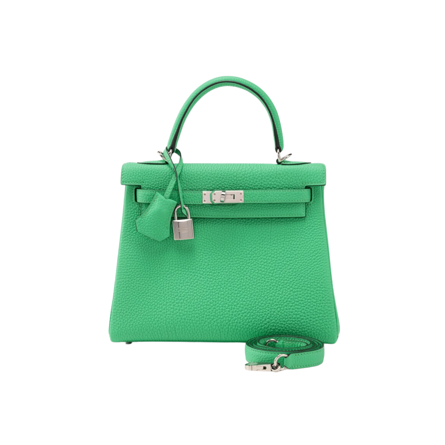 Hermes Kelly 25 Vert Comics Togo Leather