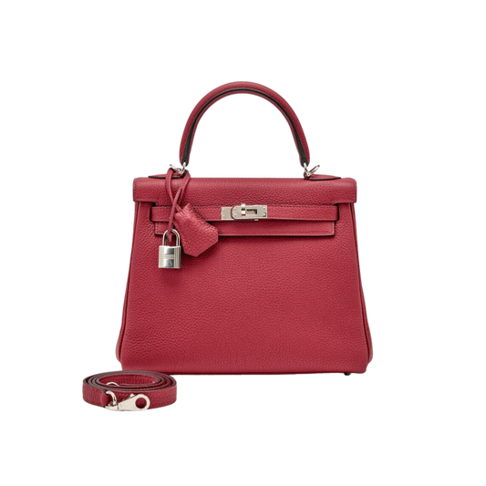 Hermes Kelly 25 Rubis Togo Leather