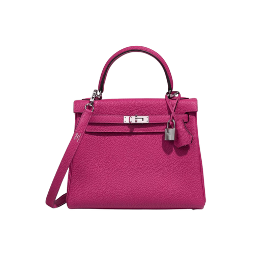 Hermes Kelly 25 Rose Pourpre Togo Leather