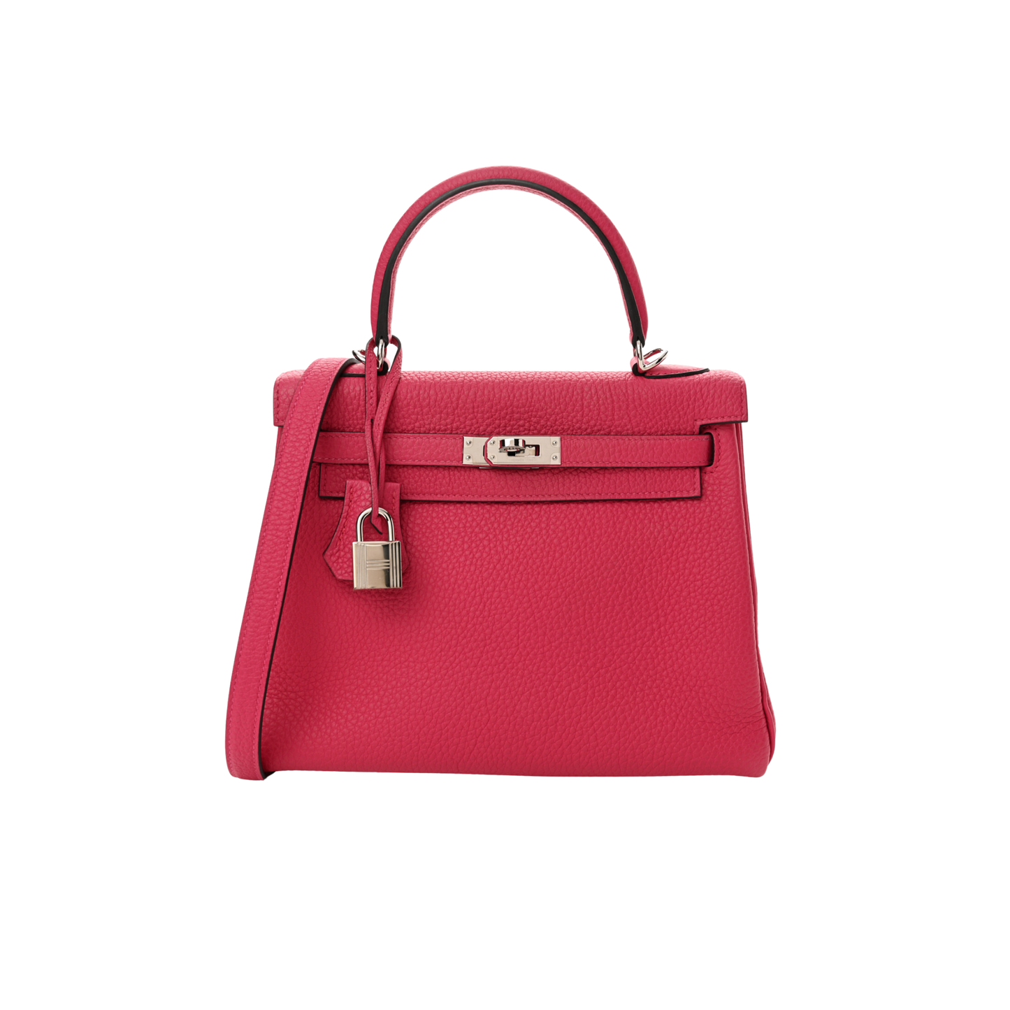 Hermes Kelly 25 Rose Mexico Togo Leather