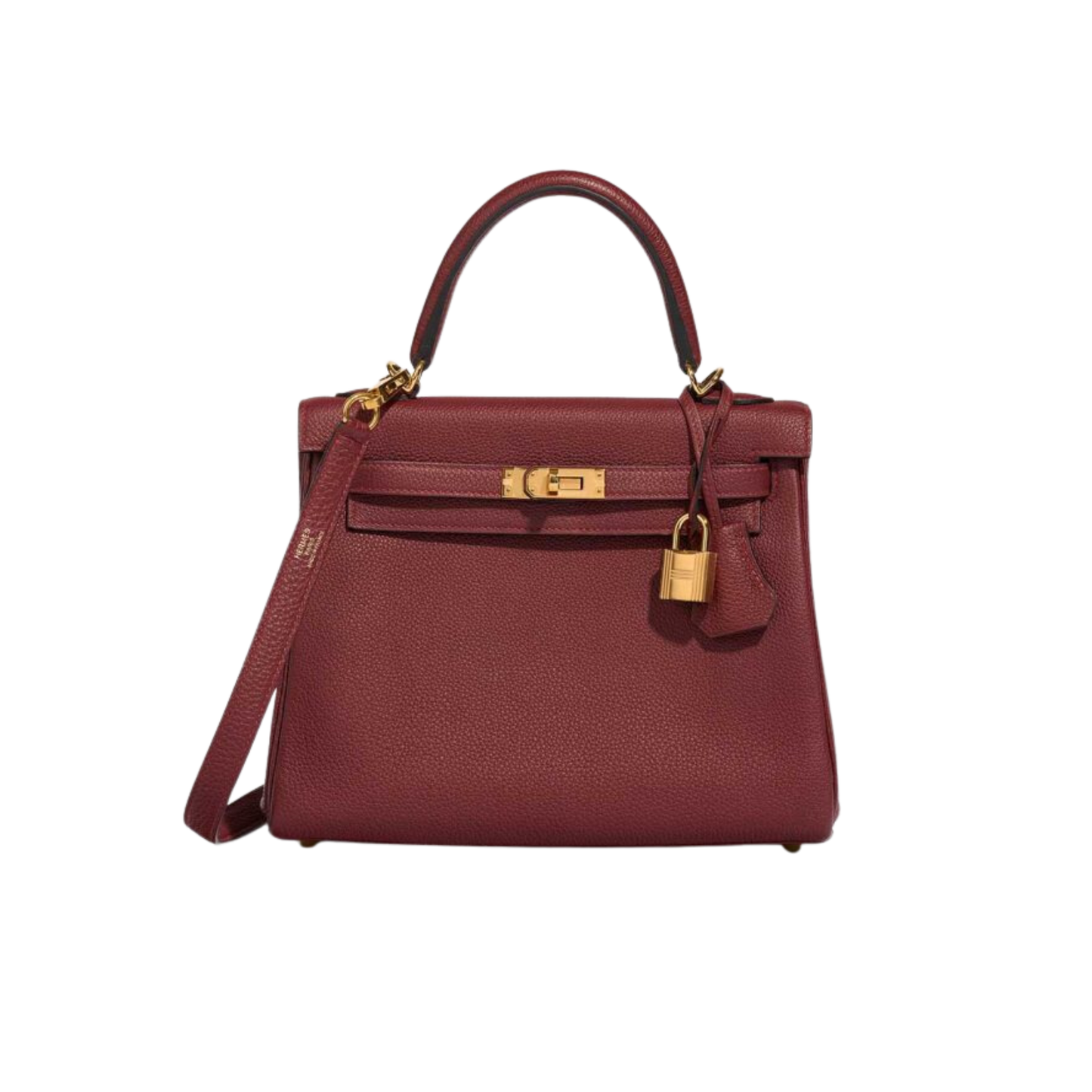 Hermes Kelly 25 Rouge H Togo Leather