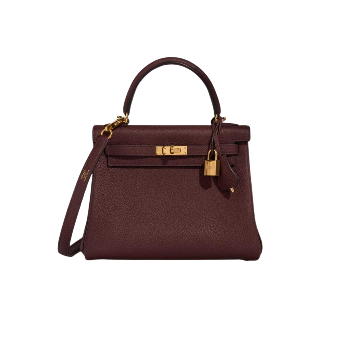 Hermes Kelly 25 Rouge Sellier Togo Leather