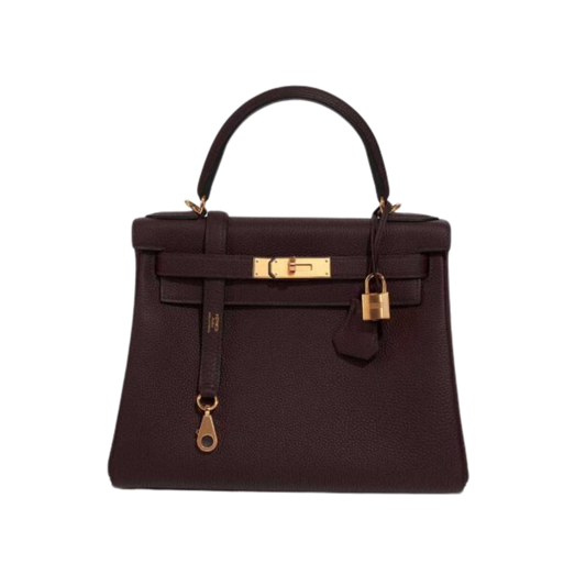 Hermes Kelly 28 Rouge Sellier Togo Leather