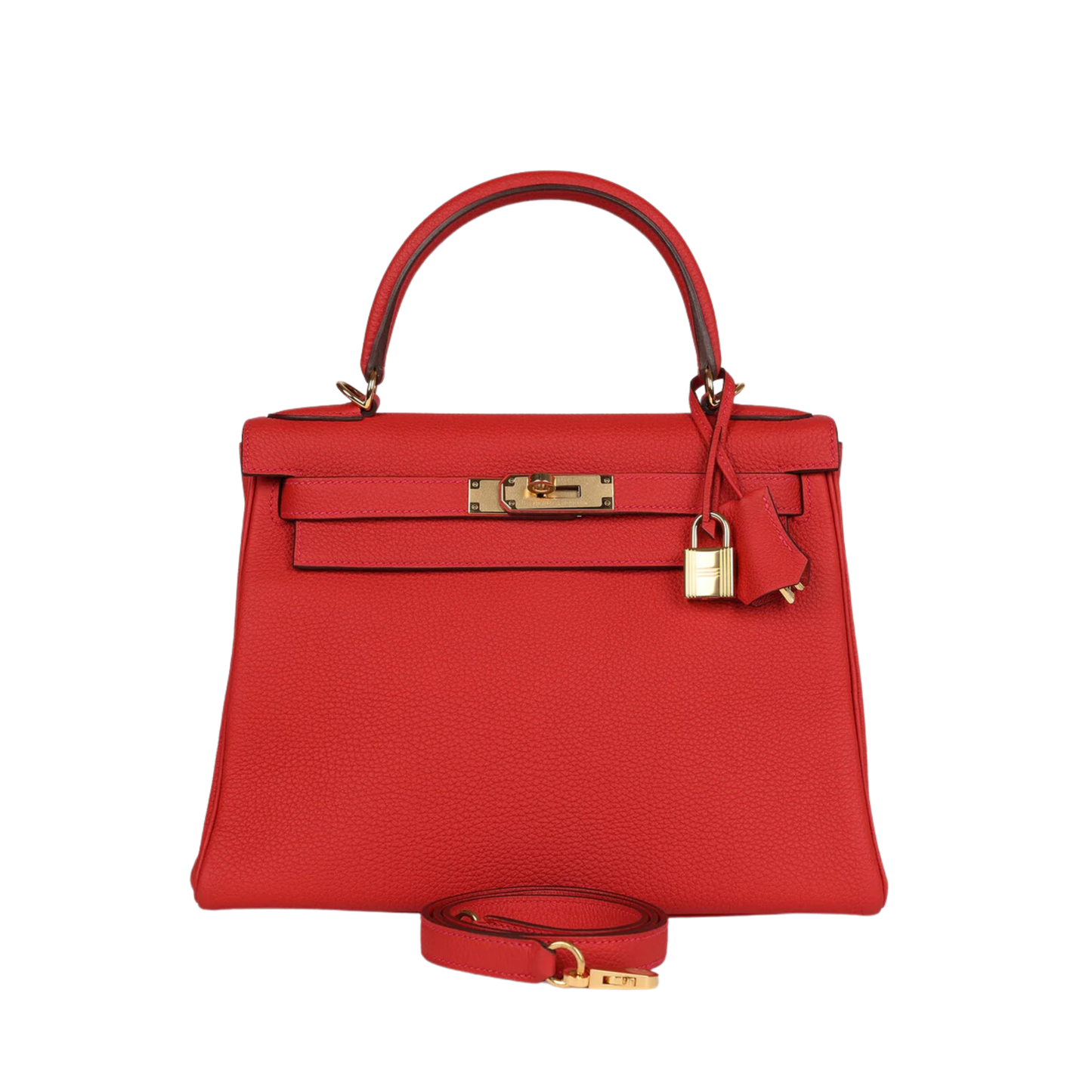 Hermes Kelly 28 Geranium  Togo Leather