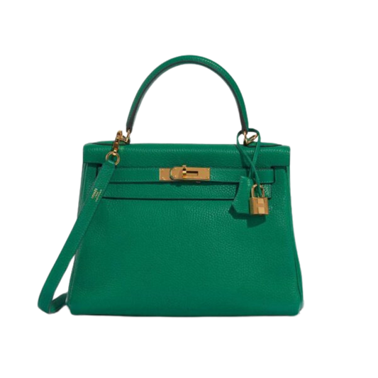 Hermes Kelly 28 Vert Menthe Togo Leather