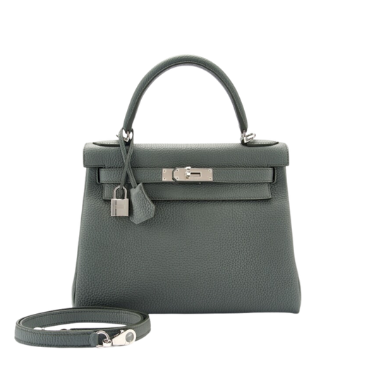 Hermes Kelly 28 Vert Amande Togo Leather