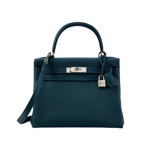 Hermes Kelly 28 Vert Cypres Togo Leather