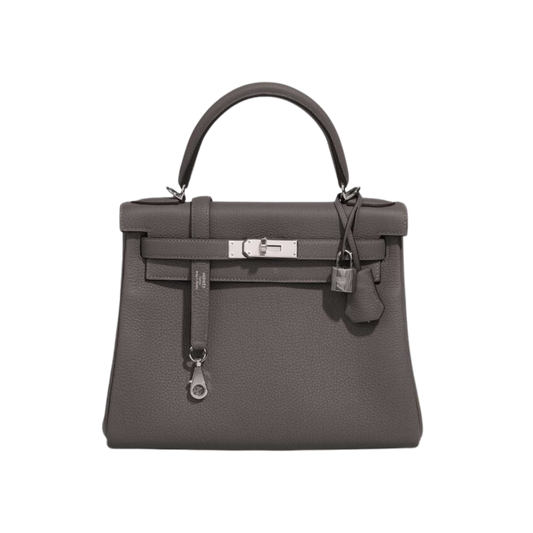 Hermes Kelly 28 Gris Meyer Togo Leather