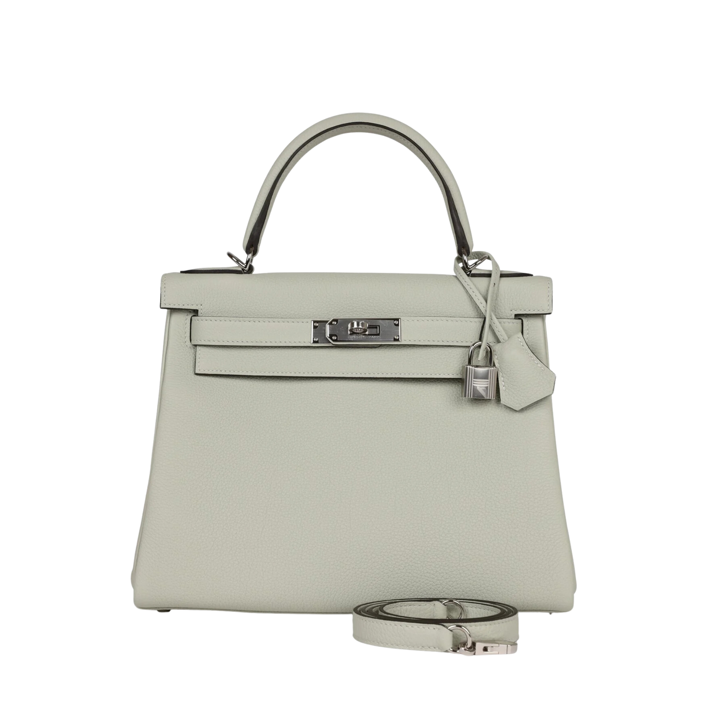Hermes Kelly 28 Gris Neve Togo Leather