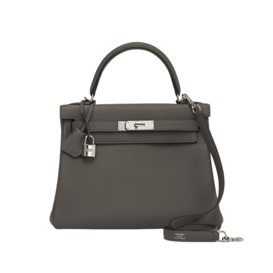 Hermes Kelly 28 Etain Togo Leather