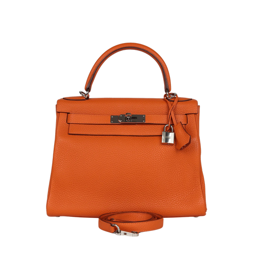 Hermes Kelly 28 Orange Togo Leather