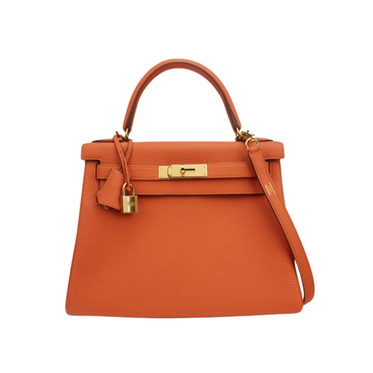 Hermes Kelly 28 Feu Togo Leather