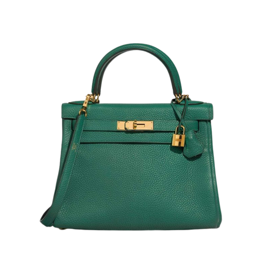 Hermes Kelly 28 Vert Vertigo Togo Leather