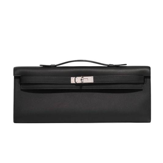 Hermes Kelly Cut Noir Swift Leather