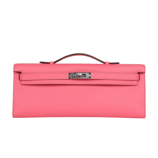 Hermes Kelly Cut Rose Azalee Swift Leather