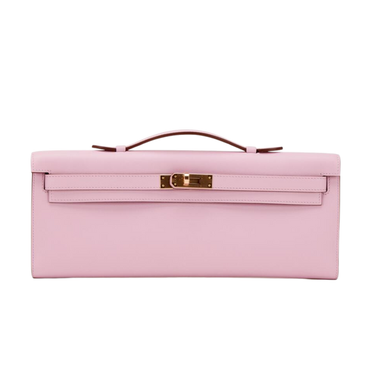 Hermes Kelly Cut Mauve Sylvestre Swift Leather