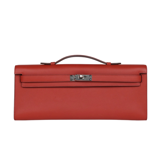 Hermes Kelly Cut Sanguine Swift Leather