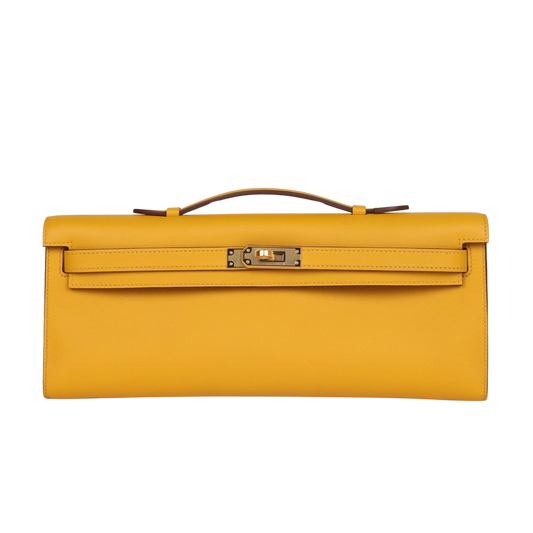 Hermes Kelly Cut Jaune Ambre Swift Leather