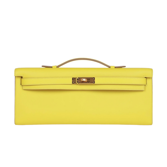 Hermes Kelly Cut Lime Swift Leather