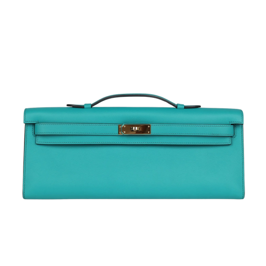Hermes Kelly Cut Bleu Paon Swift Leather